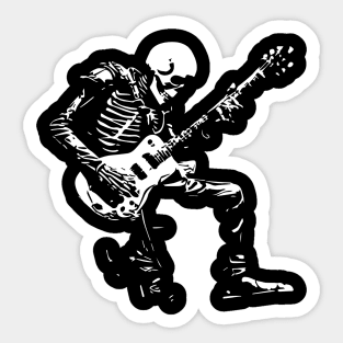 Skeleton playing the guitar Sticker